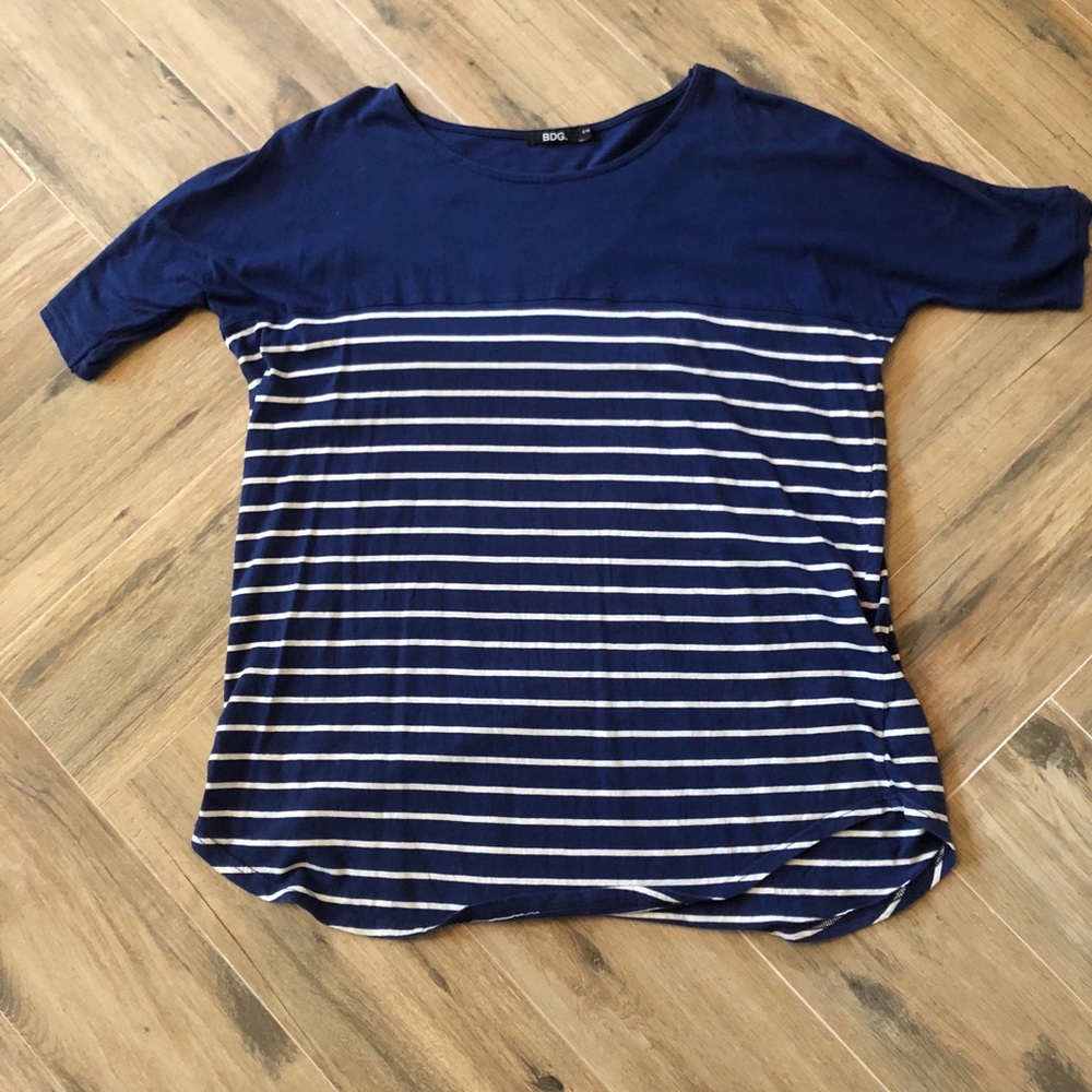 Blue and White Striped Tunic